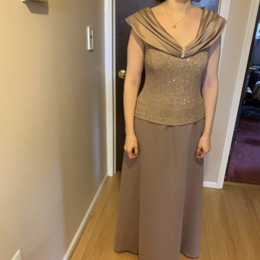 Patra Tan Formal Full Length Gown